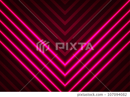 Abstract triangle neon light line geometric pink decoration dark background Abstract triangle neon light line geometric pink decoration dark background 107094082