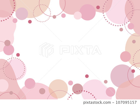 Fluid shape and dot circle frame background/dull pink Fluid shape and dot circle frame background/dull pink 107095157