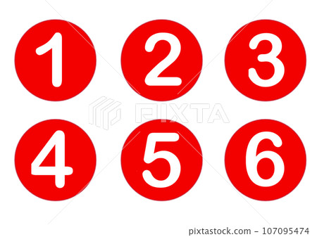 Simple numerical symbols with large letters and easy to read Simple numerical symbols with large letters and easy to read 107095474