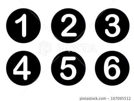 Large, easy-to-read numerical symbols Large, easy-to-read numerical symbols 107095512
