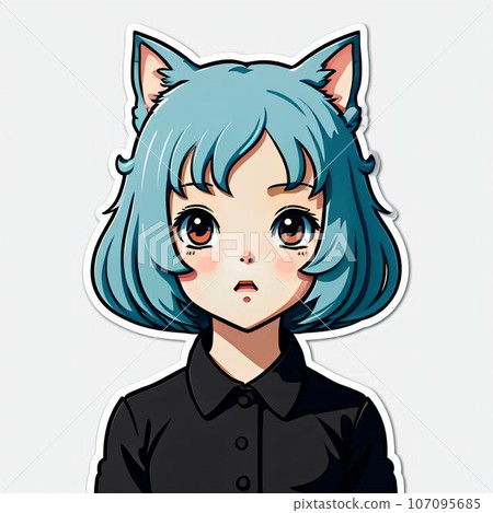 A woman with fur ears wearing a suit A woman with fur ears wearing a suit 107095685