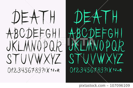 Cyber sigilism font design. Neo tribal gothic... - Stock Illustration ...