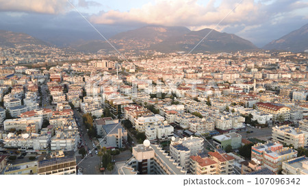 Aerial drone view at Alanya city Aerial drone view at Alanya city 107096342