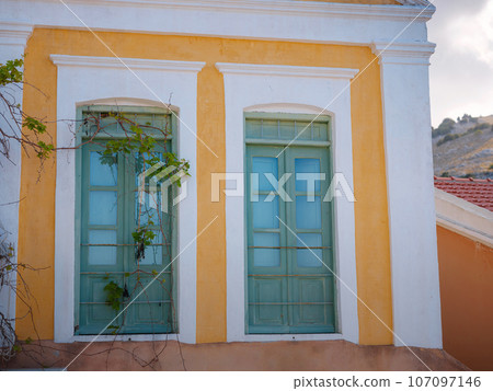 Symi Island, Greece islands holidays from Rhodos in Aegean Sea. 107097146