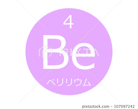 Beryllium element symbol 107097242