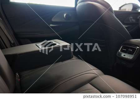 back black leather seat of the car 107098951