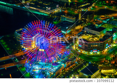 橫濱夜景國際大道與摩天輪 107099112