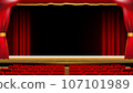 Theater and movie theater curtain curtain image red 107101989