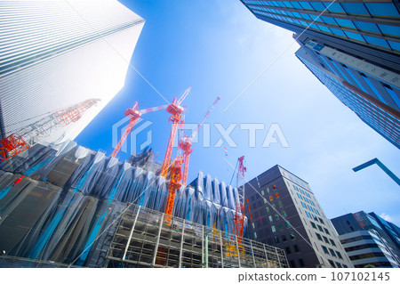 市中心建築工地的圖片 107102145