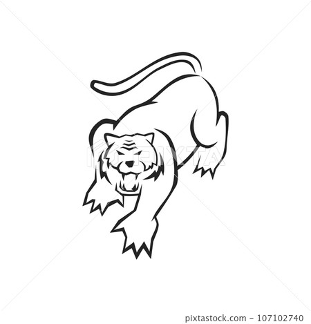 tiger logo template Isolated. Brand Identity. Icon Abstract Vector graphic tiger logo template Isolated. Brand Identity. Icon Abstract Vector graphic 107102740