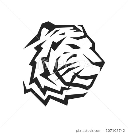 tiger logo template Isolated. Brand Identity. Icon Abstract Vector graphic tiger logo template Isolated. Brand Identity. Icon Abstract Vector graphic 107102742