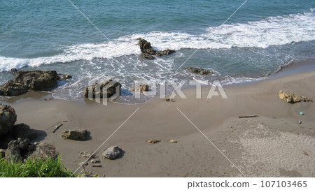 Blue sea and rocky coast Blue sea and rocky coast 107103465