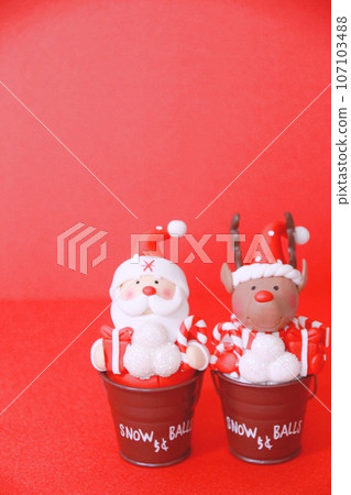 Christmas image (Santa and reindeer) Christmas image (Santa and reindeer) 107103488