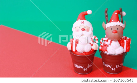 Christmas image (Santa and reindeer) Christmas image (Santa and reindeer) 107103545