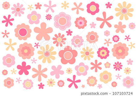 retro flower background 107103724