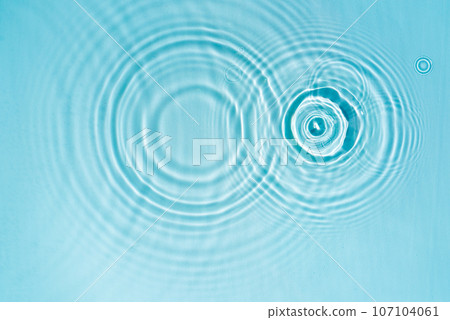 Transparent blue clear water surface texture with ripples 107104061