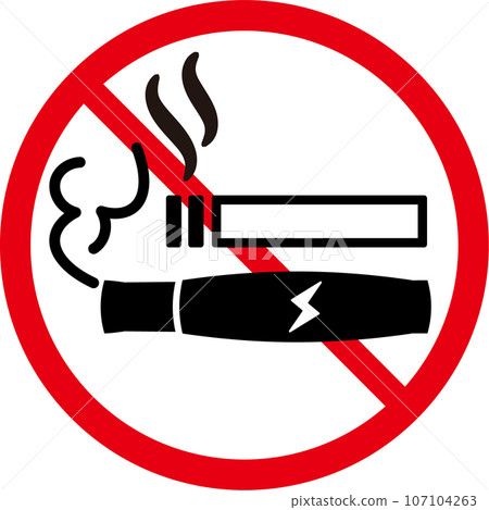 No smoking, no smoking, no tobacco icons 107104263