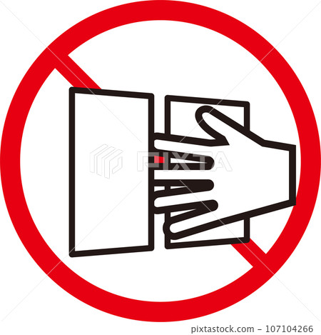 No finger pointing icon 107104266