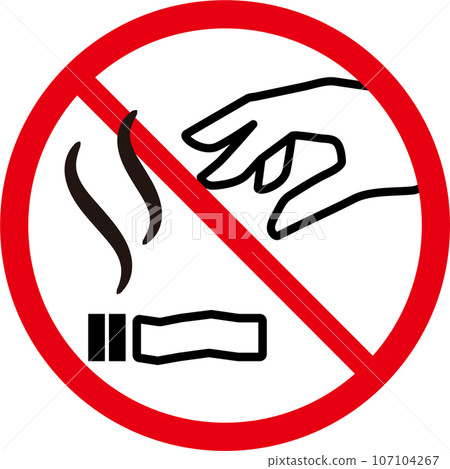 No littering of cigarette butts, no littering of butts icon No littering of cigarette butts, no littering of butts icon 107104267