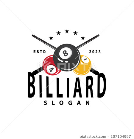 Billiard logo design template