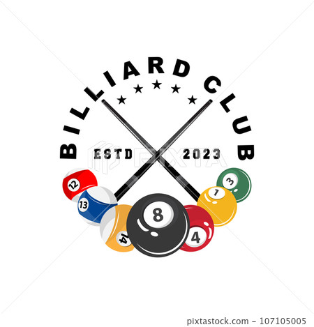 Billiard logo design template