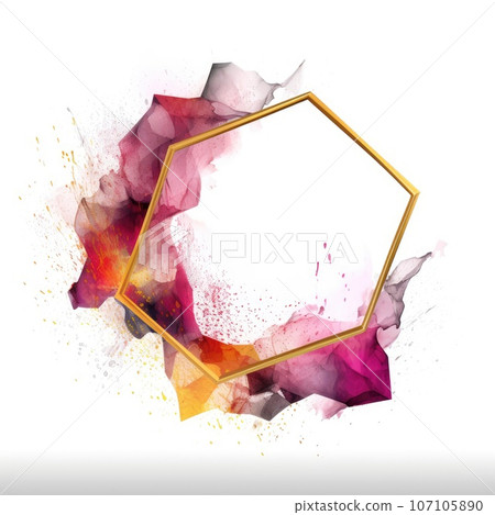 Artistic frame for design advertising placement and buzzy logo background 107105890