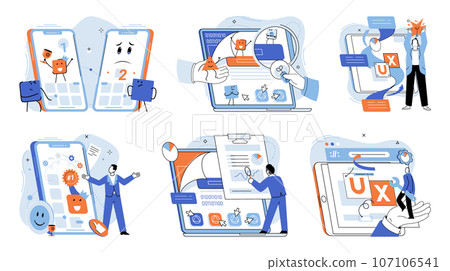 Bes application metaphor. Vector illustration. Winner app, application that has aced all tests, leading its category Quality control, protocol that ensures cream of crop in application development 107106541