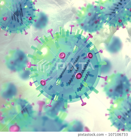 3DCG“流感病毒” 107106733