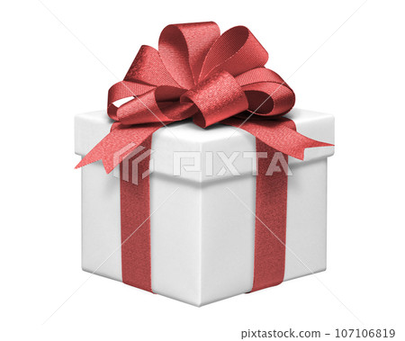 紅色法式蝴蝶結緞帶禮物盒 107106819