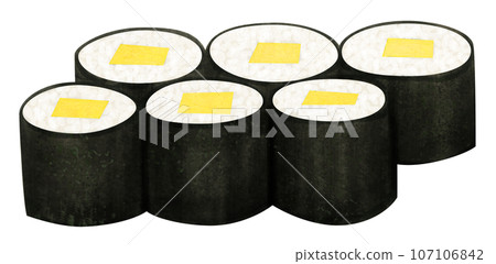 日本料理，壽司，壽司卷，薄卷，紫菜捲，雞蛋，雞蛋 107106842