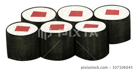 Japanese food, sushi, sushi rolls, thin rolls, seaweed rolls, tekka, tekka rolls Japanese food, sushi, sushi rolls, thin rolls, seaweed rolls, tekka, tekka rolls 107106845