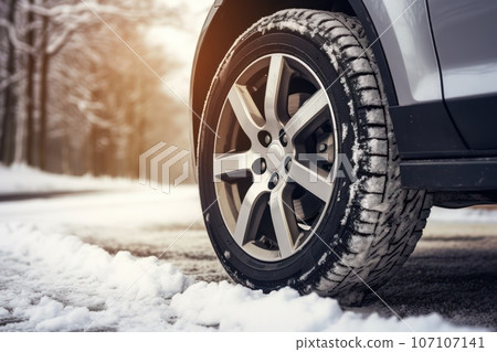 Winter traveling by car. Winter traveling by car. 107107141