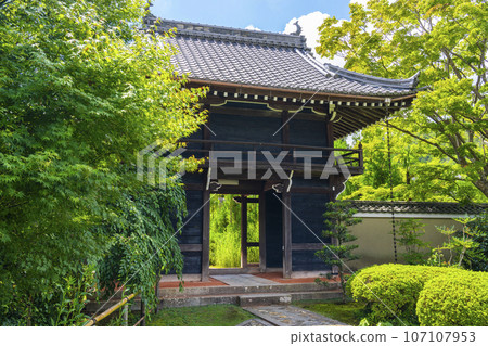 源光庵、正門和正門的參道(京都市北區高峰) 源光庵、正門和正門的參道(京都市北區高峰) 107107953