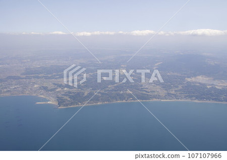 Chiba Prefecture seen from the sky, overlooking Tokyo Bay, Tokyo Bay Kannon, and Isonezaki area Chiba Prefecture seen from the sky, overlooking Tokyo Bay, Tokyo Bay Kannon, and Isonezaki area 107107966