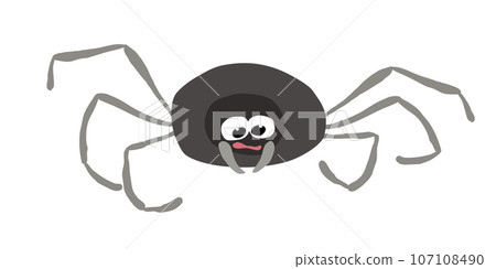 Cute funny black spider for designs Halloween 107108490