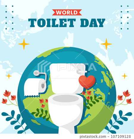 Toilet Day Social Media Illustration Flat Cartoon Hand Drawn Templates Background 107109128