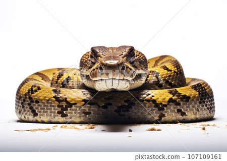 A snake on a light background. Generative AI A snake on a light background. Generative AI 107109161