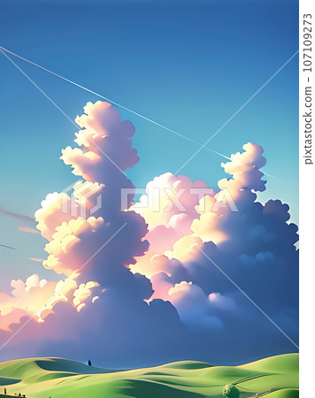 Scenery with clouds Scenery with clouds 107109273