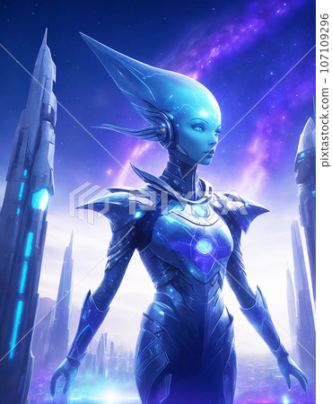 夢中看到的外星生命體或外星人的插圖藝術(AI 生成的圖像) 夢中看到的外星生命體或外星人的插圖藝術(AI 生成的圖像) 107109296