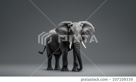 elephant on the isolated background elephant on the isolated background 107109339
