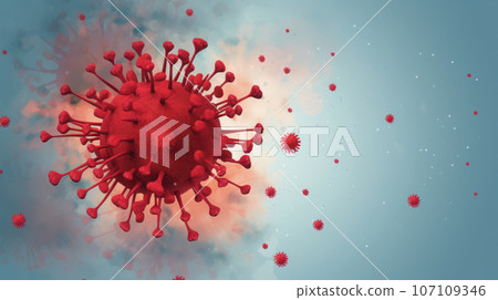 Covid 19 Corona virus on isolated background Covid 19 Corona virus on isolated background 107109346