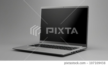 the laptop on the white isolated background the laptop on the white isolated background 107109438