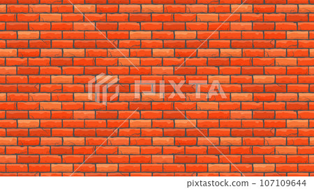 Seamless brown brick pattern isolated wall background. Vector illustration 107109644