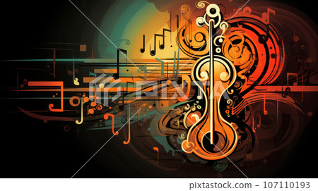 illustration of note key of music abstracts background illustration of note key of music abstracts background 107110193