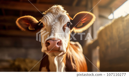 The cow livestock in the farm The cow livestock in the farm 107110277