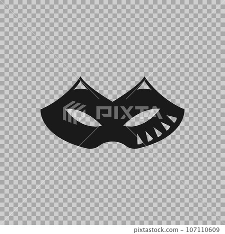 Venetian icon symbol carnival mask isolated on a transparent background Venetian icon symbol carnival mask isolated on a transparent background 107110609
