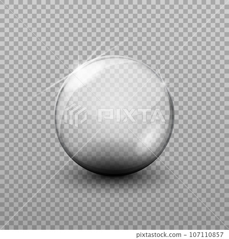 Glass transparent ball, vector illustration on a clean background Glass transparent ball, vector illustration on a clean background 107110857