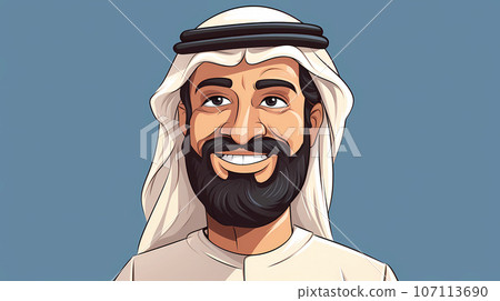 手绘卡通阿拉伯男人插画 手绘卡通阿拉伯男人插画 107113690