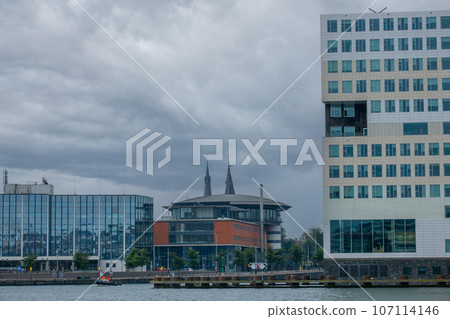 Modern Buildings of Amsterdam on the IJ Waterfront Modern Buildings of Amsterdam on the IJ Waterfront 107114146