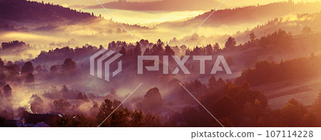 Morning mountain landscape 107114228